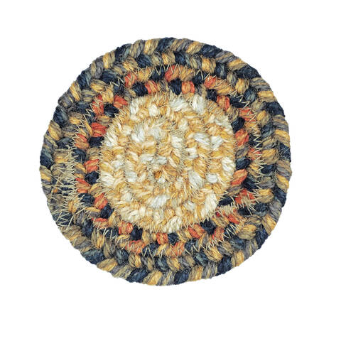 Homespice Jute Braided Accessories Beige Round 04 X 04 Area Rug 590046 816-140266 Image 0