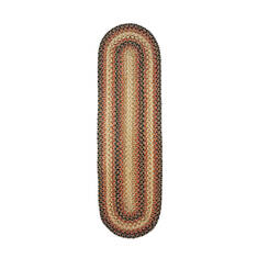 Homespice Jute Braided Accessories Beige Oval 0'11" X 3'0" Area Rug 571045 816-140271