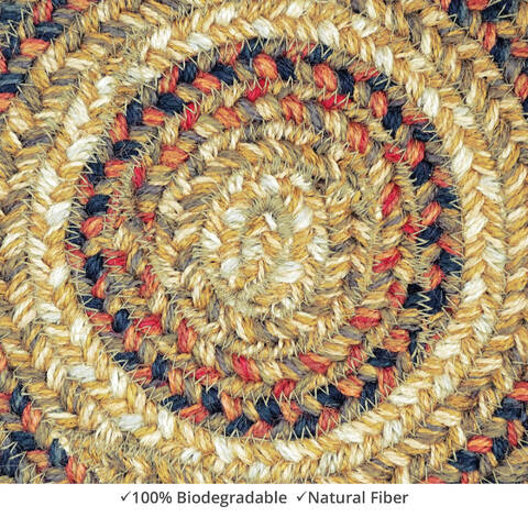 Homespice Jute Braided Accessories Beige Round 08 X 08 Area Rug 593047 816-140274 Image 1