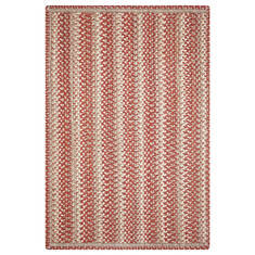 Homespice Ultra Durable Braided Slims Red Rectangle 2x3 ft Polypropylene Carpet 140279