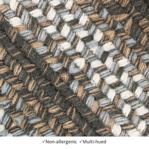 Homespice Wool Braided Rug Brown Runner 26 X 60 Area Rug 807229 816-140284 Image 1