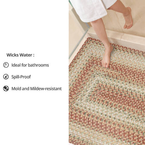 Homespice Ultra Durable Braided Rug Beige 20 X 30 Area Rug 311092 816-140296 Image 5