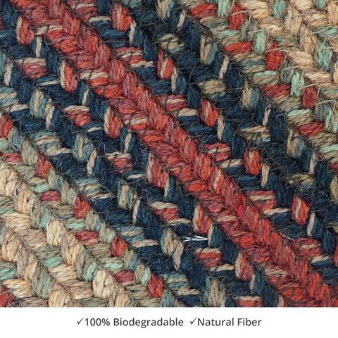 Homespice Jute Braided Rug Blue 40 X 60 Area Rug 513267 816-140302 Image 1