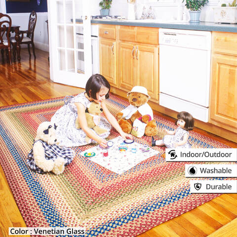 Homespice Ultra Durable Braided Rug Red 30 X 50 Area Rug 312013 816-140307 Image 1