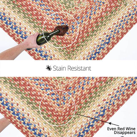 Homespice Ultra Durable Braided Rug Red 30 X 50 Area Rug 312013 816-140307 Image 2