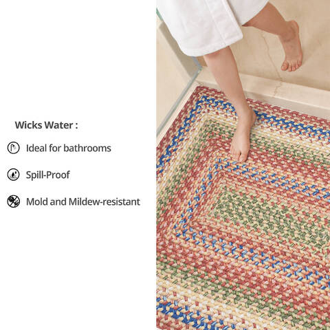 Homespice Ultra Durable Braided Rug Red 30 X 50 Area Rug 312013 816-140307 Image 4