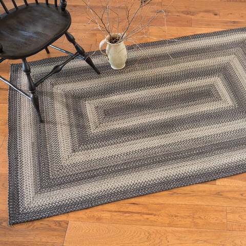 Homespice Ultra Wool Braided Rug Grey Square 010 X 010 Area Rug 640017 816-140327 Image 1