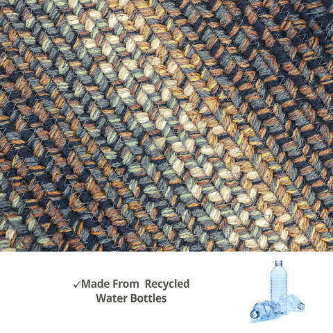 Homespice Ultra Wool Braided Rug Black Square 010 X 010 Area Rug 624017 816-140329 Image 0