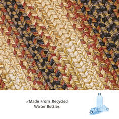 Homespice Ultra Wool Braided Rug Black Square 0'10" X 0'10" Area Rug 624048 816-140332