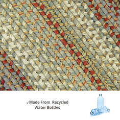 Homespice Ultra Wool Braided Rug Beige Square 0'10" X 0'10" Area Rug 624062 816-140333