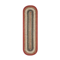 Homespice Jute Braided Accessories Red Oval 0'8" X 2'4" Area Rug 596710 816-140337