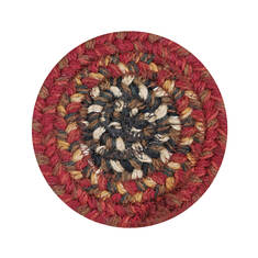 Homespice Jute Braided Accessories Red Round 4 ft and Smaller Jute Carpet 140339