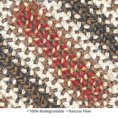 Homespice Jute Braided Accessories Red Oval 08 X 24 Area Rug 596710R 816-140342 Image 1