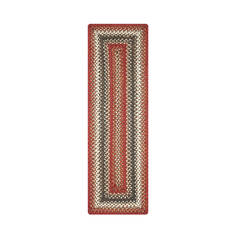 Homespice Jute Braided Accessories Red 0'11" X 3'0" Area Rug 572714 816-140345