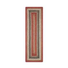 Homespice Jute Braided Accessories Red Rectangle 1x2 ft Jute Carpet 140345