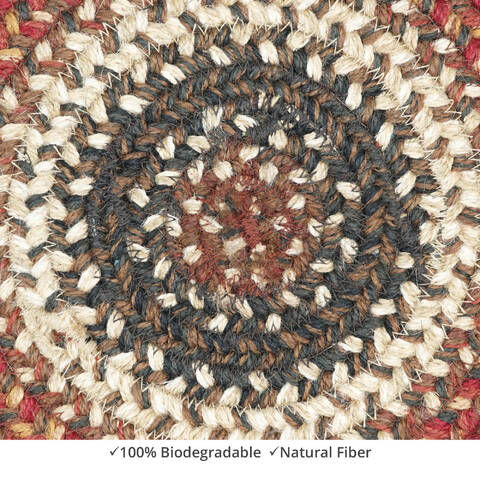 Homespice Jute Braided Accessories Red Round 08 X 08 Area Rug 593719 816-140347 Image 1