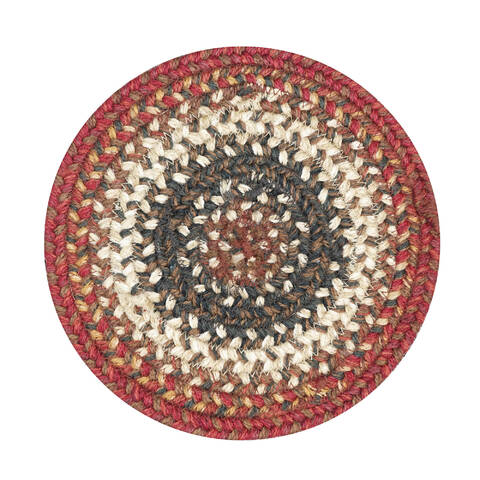 Homespice Jute Braided Accessories Red Round 08 X 08 Area Rug 593719 816-140347 Image 0
