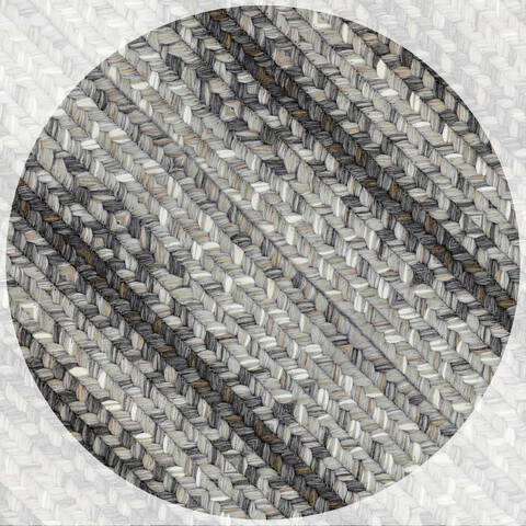 Homespice Ultra Durable Braided Rug Grey Square 010 X 010 Area Rug 621696 816-140350 Image 0