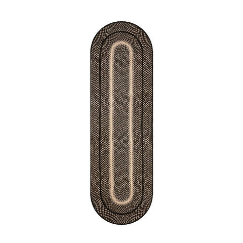Homespice Jute Braided Accessories Black Oval 11 X 17 Area Rug 594723 816-140355 Image 0