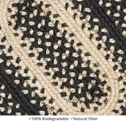 Homespice Jute Braided Accessories Black Oval 011 X 30 Area Rug 571724 816-140359 Image 1