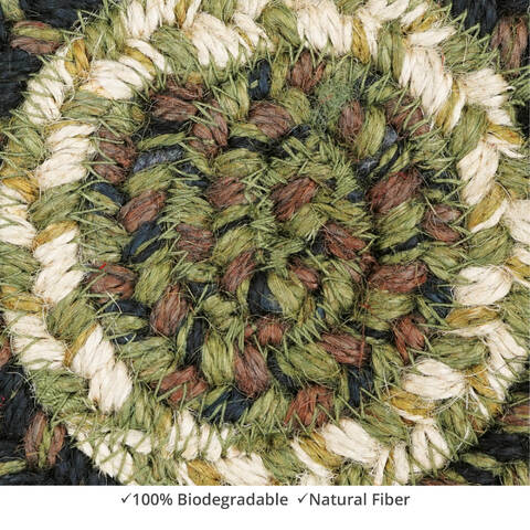Homespice Jute Braided Accessories Green Round 04 X 04 Area Rug 590749 816-140367 Image 1