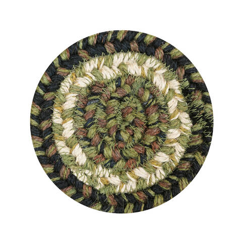 Homespice Jute Braided Accessories Green Round 04 X 04 Area Rug 590749 816-140367 Image 0