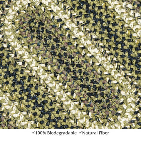 Homespice Jute Braided Accessories Green Oval 08 X 24 Area Rug 596741R 816-140370 Image 1