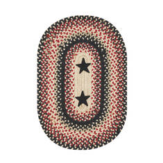 Homespice Jute Braided Accessories Black Oval 1'1" X 1'7" Area Rug 594754 816-140379