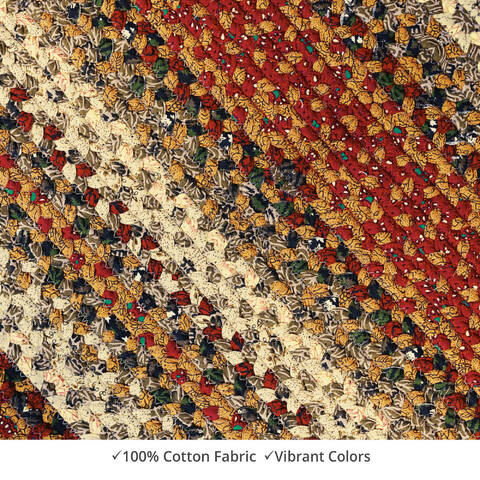 Homespice Cotton Braided Rug Red Square 010 X 010 Area Rug 620163 816-140388 Image 0