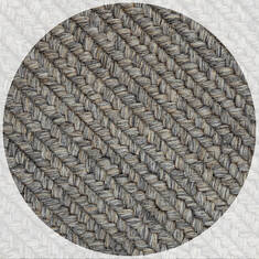 Homespice Ultra Durable Braided Rug Grey Square 0'10" X 0'10" Area Rug 621634 816-140389