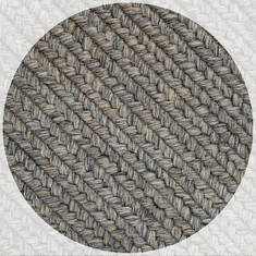 Homespice Ultra Durable Braided Rug Grey Square 4 ft and Smaller Polypropylene Carpet 140389