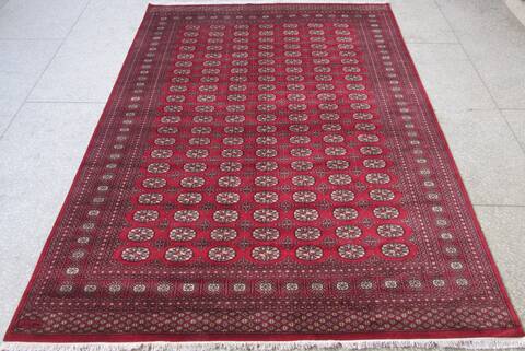 Bokhara Red Hand Knotted 83 X 112 Area Rug 700-140394 Image 1