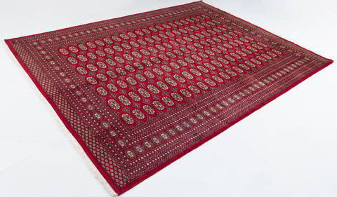 Bokhara Red Hand Knotted 82 X 111  Area Rug 700-140395 Image 2