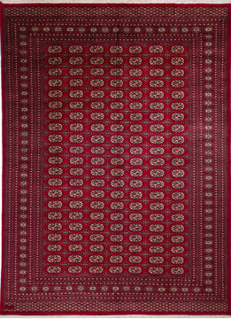 Bokhara Red Hand Knotted 8'2" X 11'1"  Area Rug 700-140395