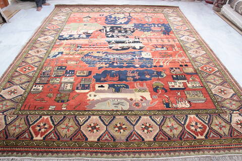 Jaipur Red Hand Knotted 90 X 120 Area Rug 905-140398 Image 1