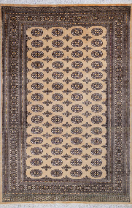 Bokhara Beige Hand Knotted 68 X 101 Area Rug 700-140402 Image 0