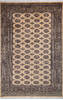 Bokhara Beige Hand Knotted 68 X 101  Area Rug 700-140402 Thumb 0