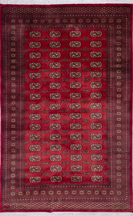 Bokhara Red Hand Knotted 68 X 105 Area Rug 700-140403 Image 0