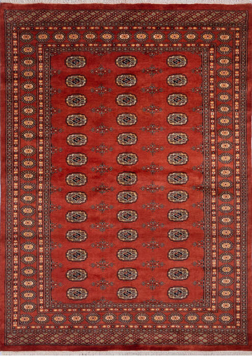Bokhara Red Hand Knotted 57 X 78  Area Rug 700-140407 Image 0