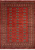 Bokhara Red Hand Knotted 57 X 78  Area Rug 700-140407 Thumb 0
