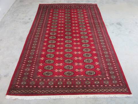 Bokhara Red Hand Knotted 52 X 711  Area Rug 700-140408 Image 1