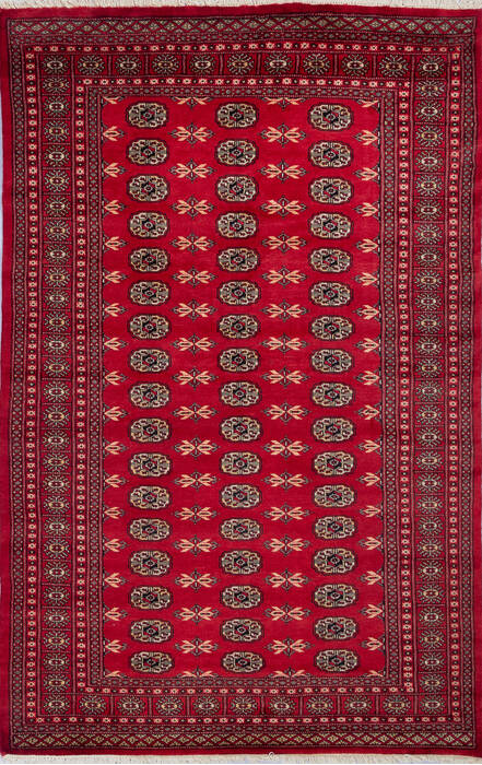 Bokhara Red Hand Knotted 52 X 711  Area Rug 700-140408 Image 0