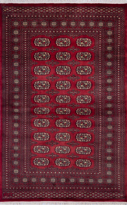 Bokhara Red Hand Knotted 52 X 81  Area Rug 700-140409 Image 0