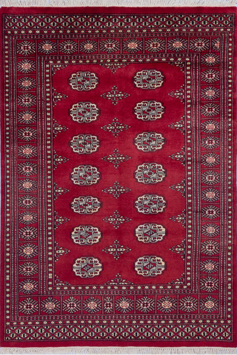 Bokhara Red Hand Knotted 40 X 58  Area Rug 700-140414 Image 0