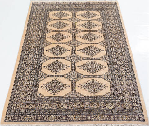 Bokhara Beige Hand Knotted 40 X 68  Area Rug 700-140419 Image 1