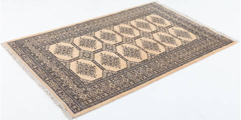 Bokhara Beige Hand Knotted 40 X 68  Area Rug 700-140419 Image 2