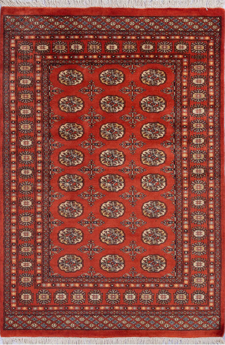 Bokhara Orange Hand Knotted 40 X 57  Area Rug 700-140424 Image 0