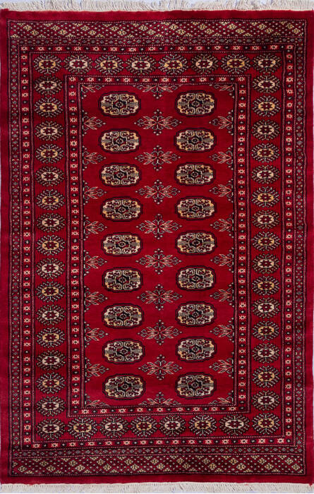 Bokhara Red Hand Knotted 40 X 60  Area Rug 700-140428 Image 0