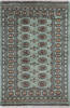Bokhara Blue Hand Knotted 41 X 61  Area Rug 700-140429 Thumb 0