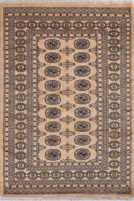 Bokhara Beige Hand Knotted 41 X 60  Area Rug 700-140432 Image 0